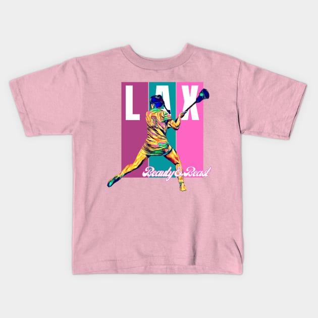 Lacrosse Beauty and Beast, Girls LAX Kids T-Shirt by ChristianFaithWear